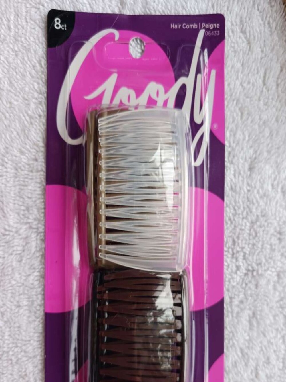 8 Goody Classics Slideproof Plastic Fashion Side Hair Combs Kathy Allergy Safe